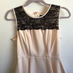 F21 Lace And Chiffon Blouse